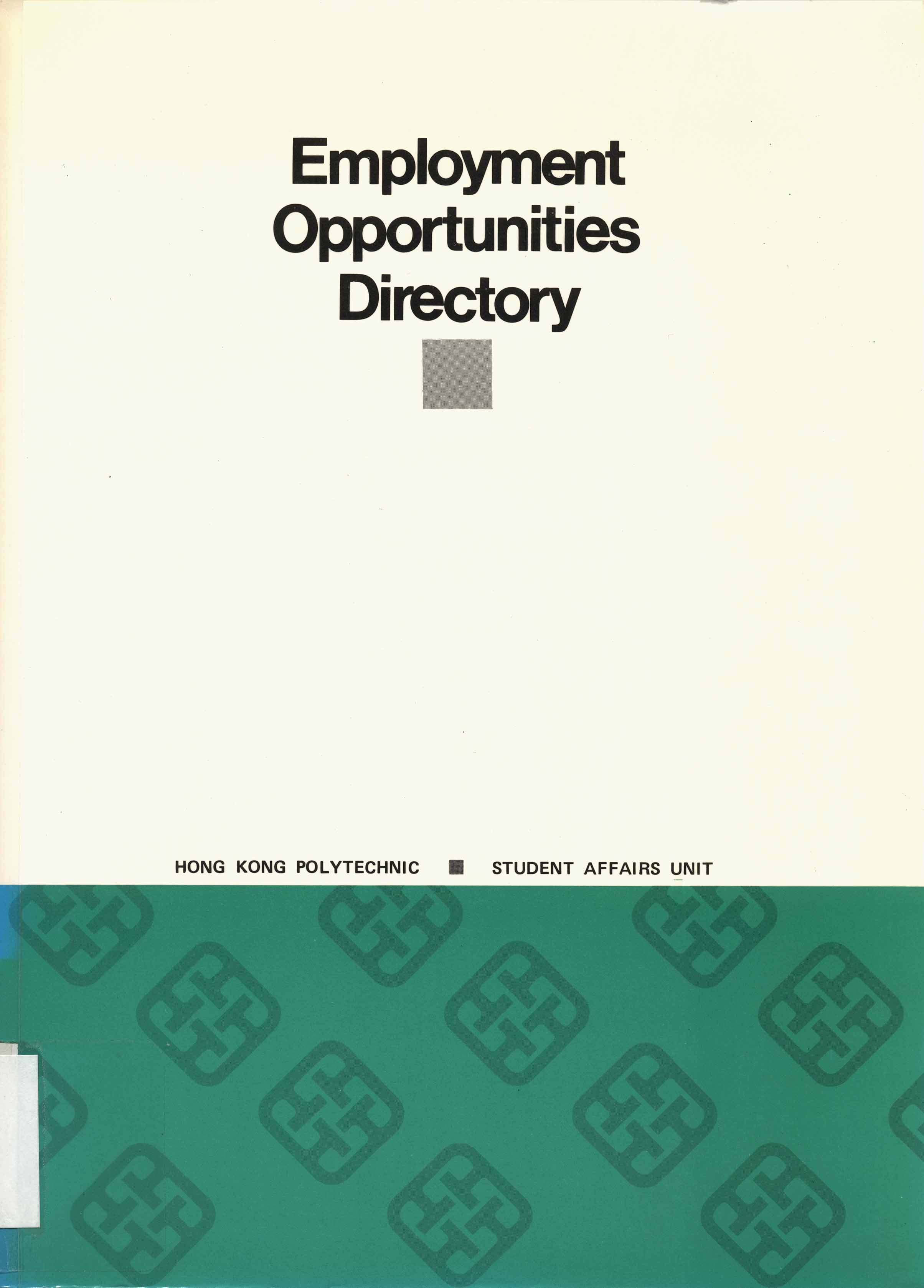 Employment opportunities directory [1986]