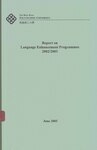 Report on language enhancement programmes 2002/2003