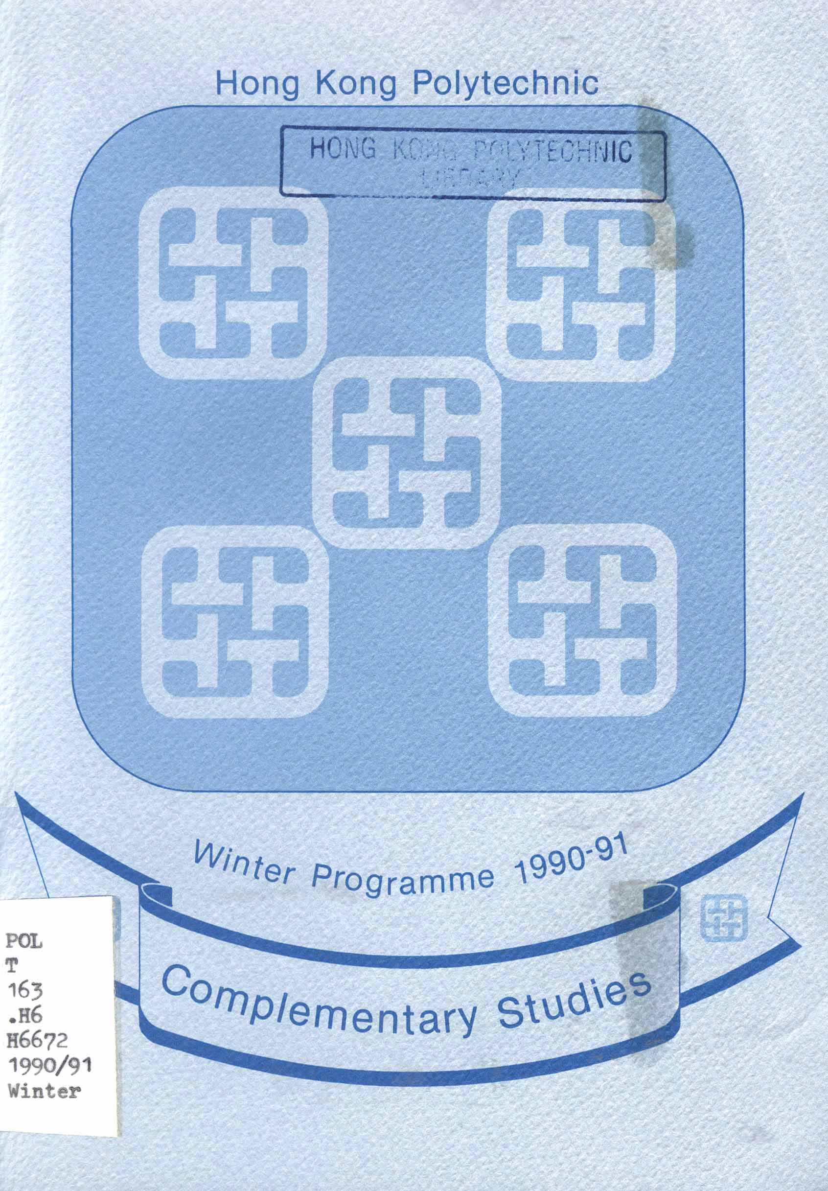Complementary studies winter programme 1990-91