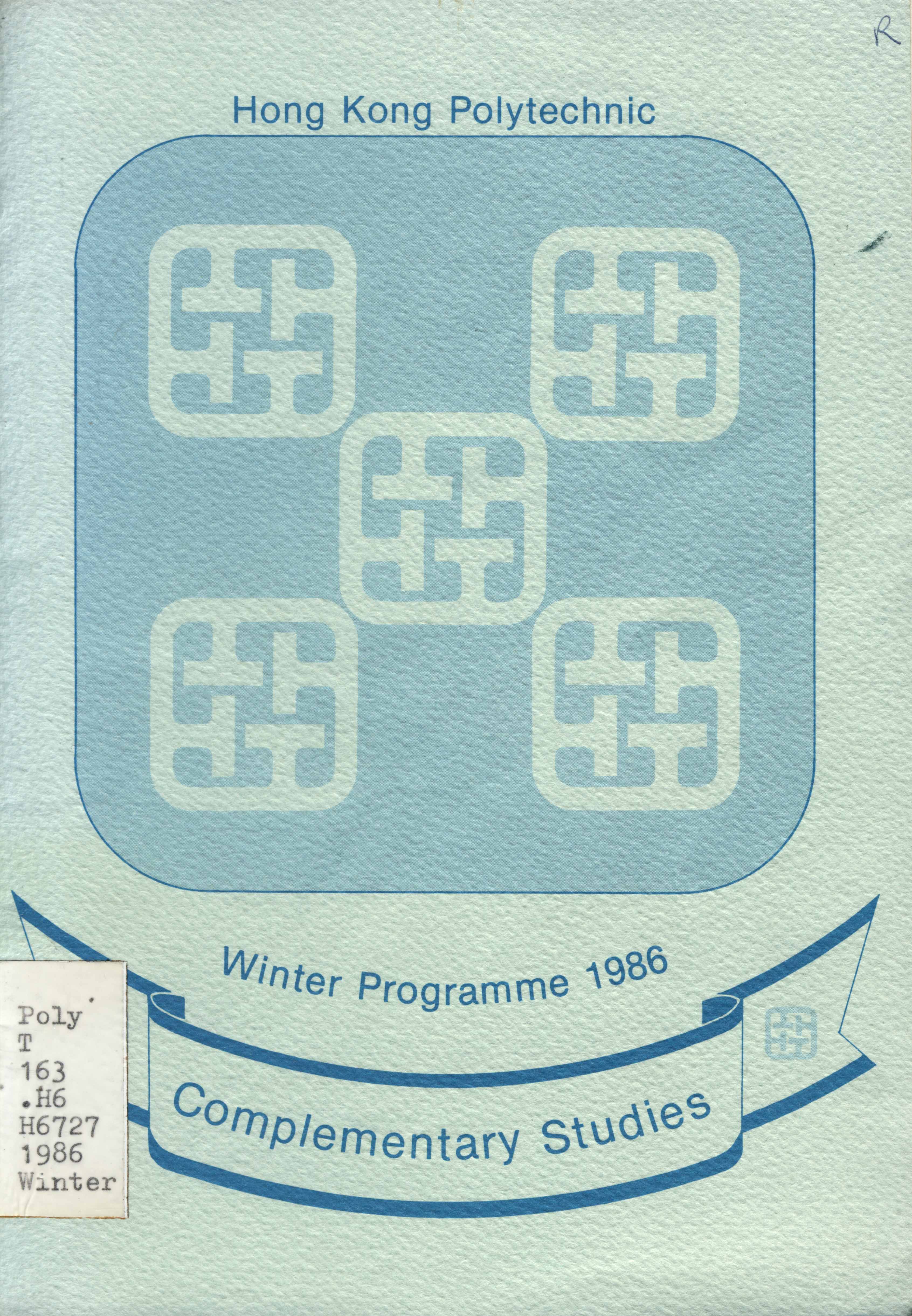 Complementary studies winter programme 1986