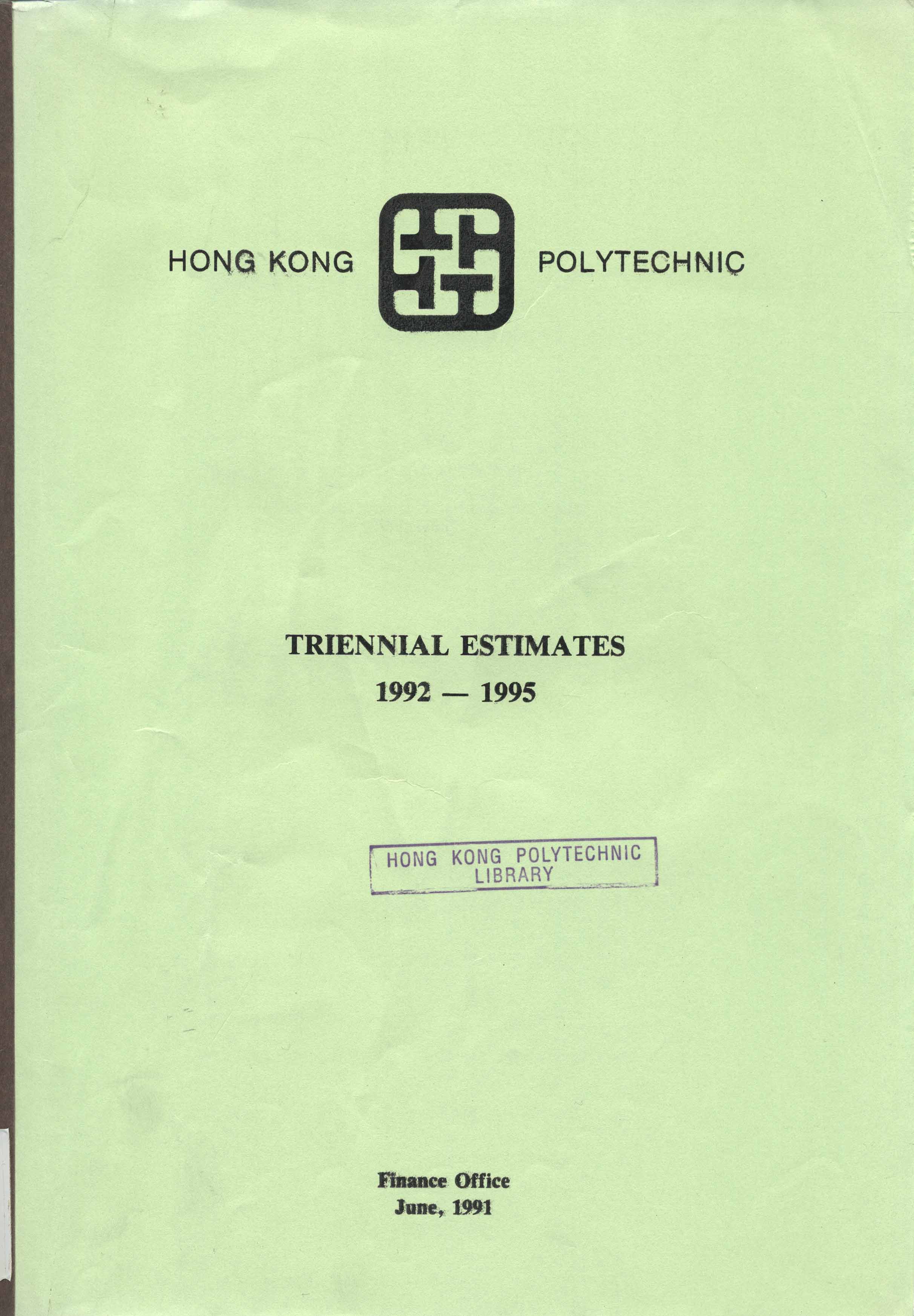 Triennial estimates 1992-95