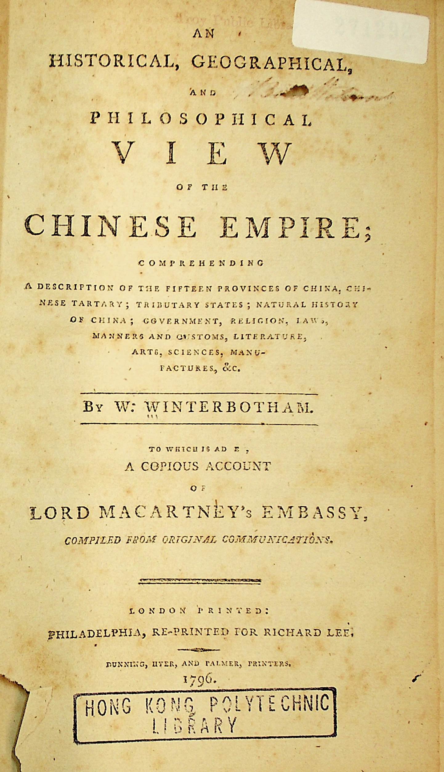 An historical, geographical and philosophical view of the Chinese empire : comprehending a description of the fifteen provinces of China ... . Volume 1