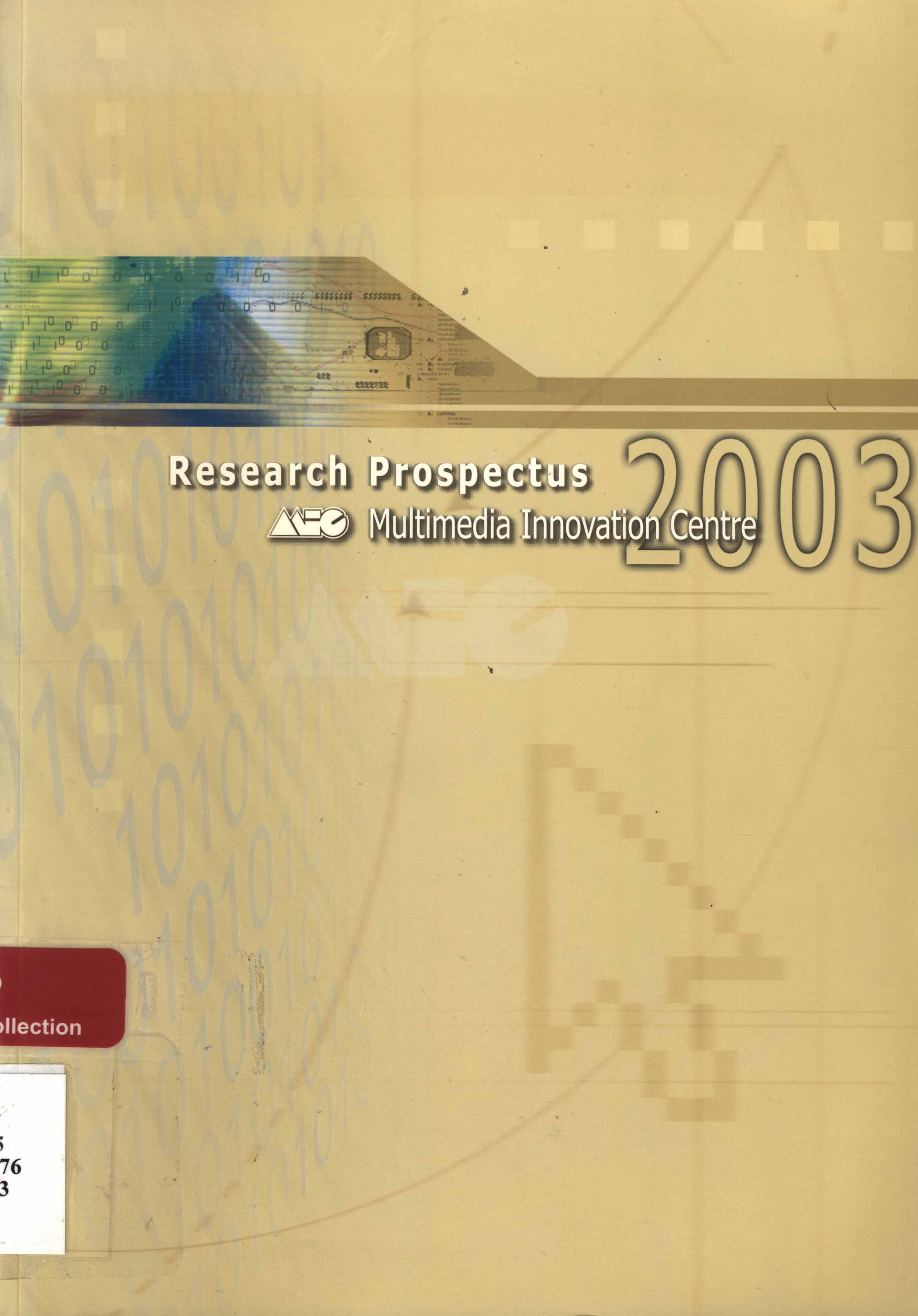 Research prospectus 2003