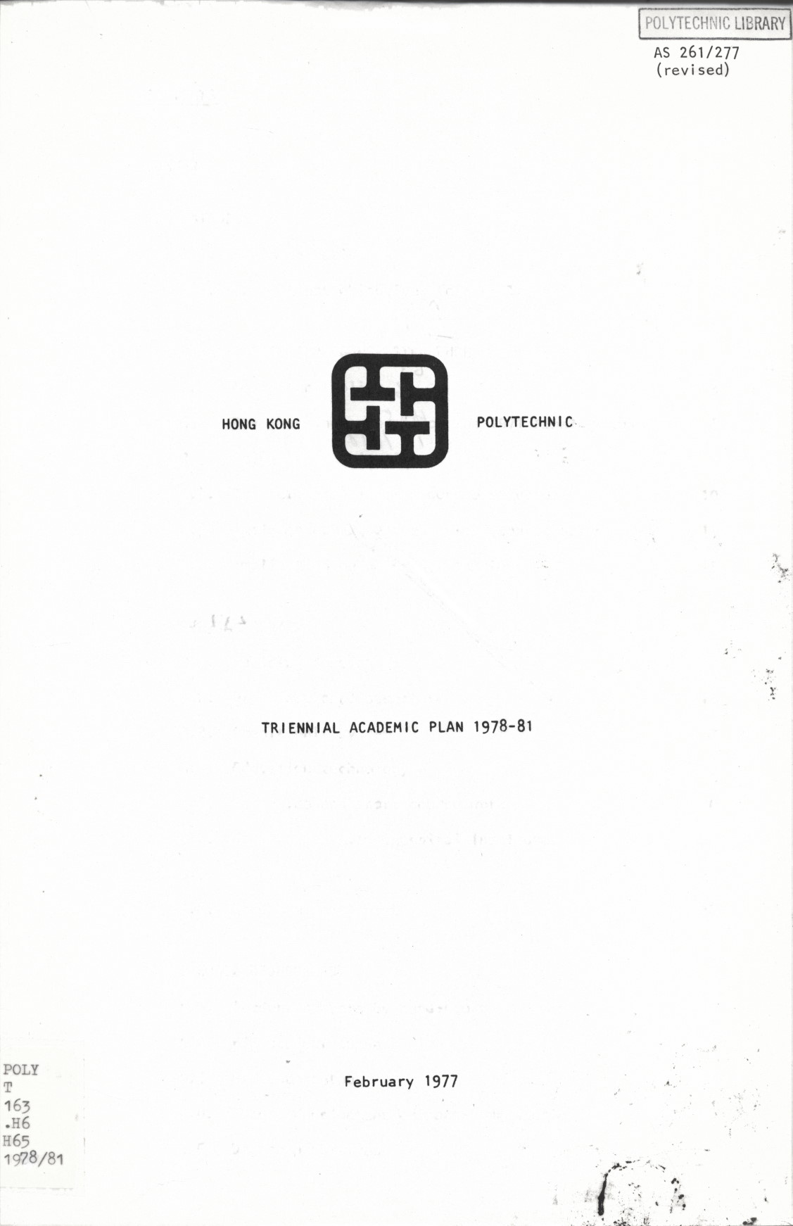 Triennial Academic plan 1978-81