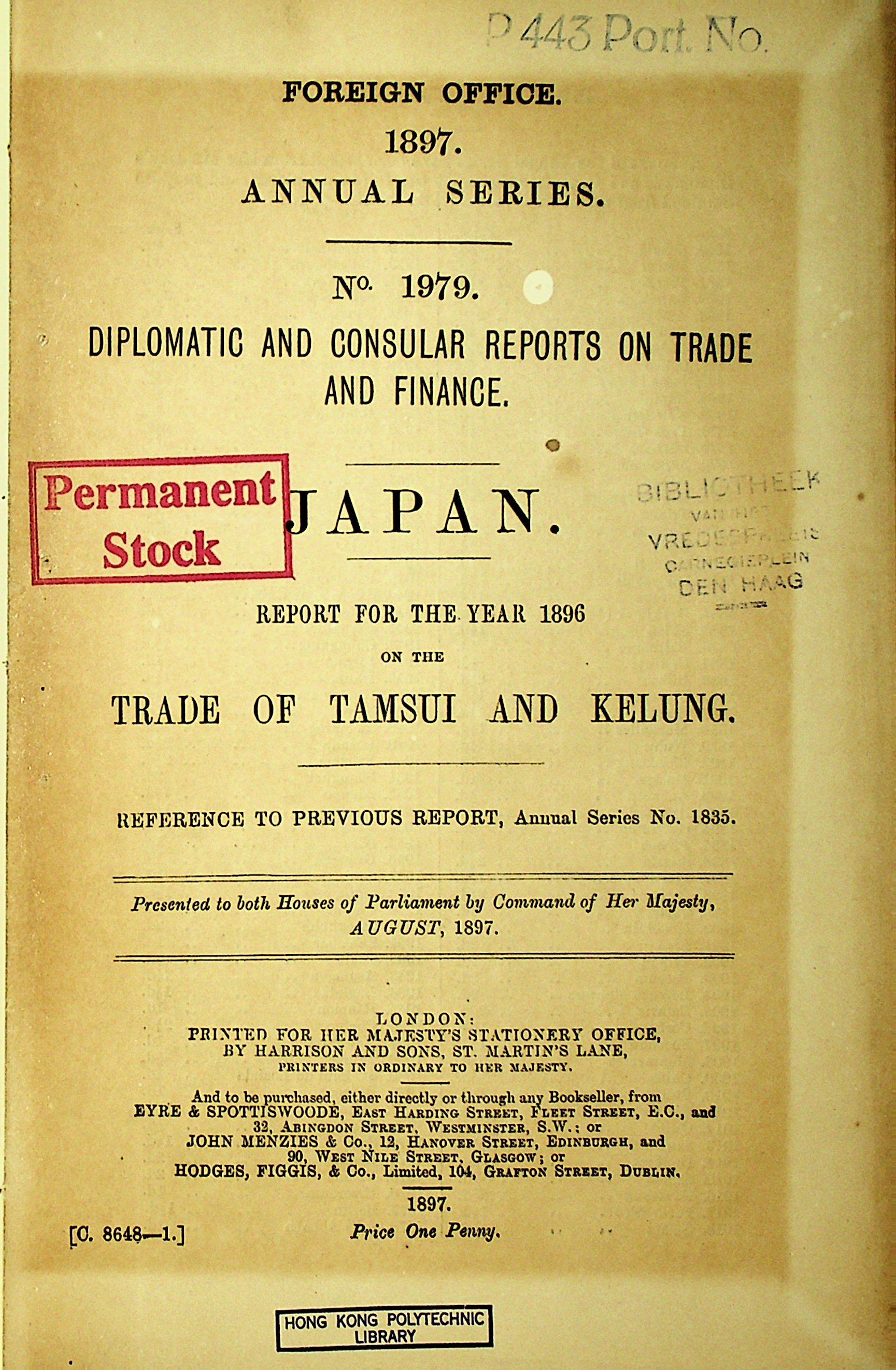 Japan : report for the year 1896 on the trade of Tamsui and Kelung
