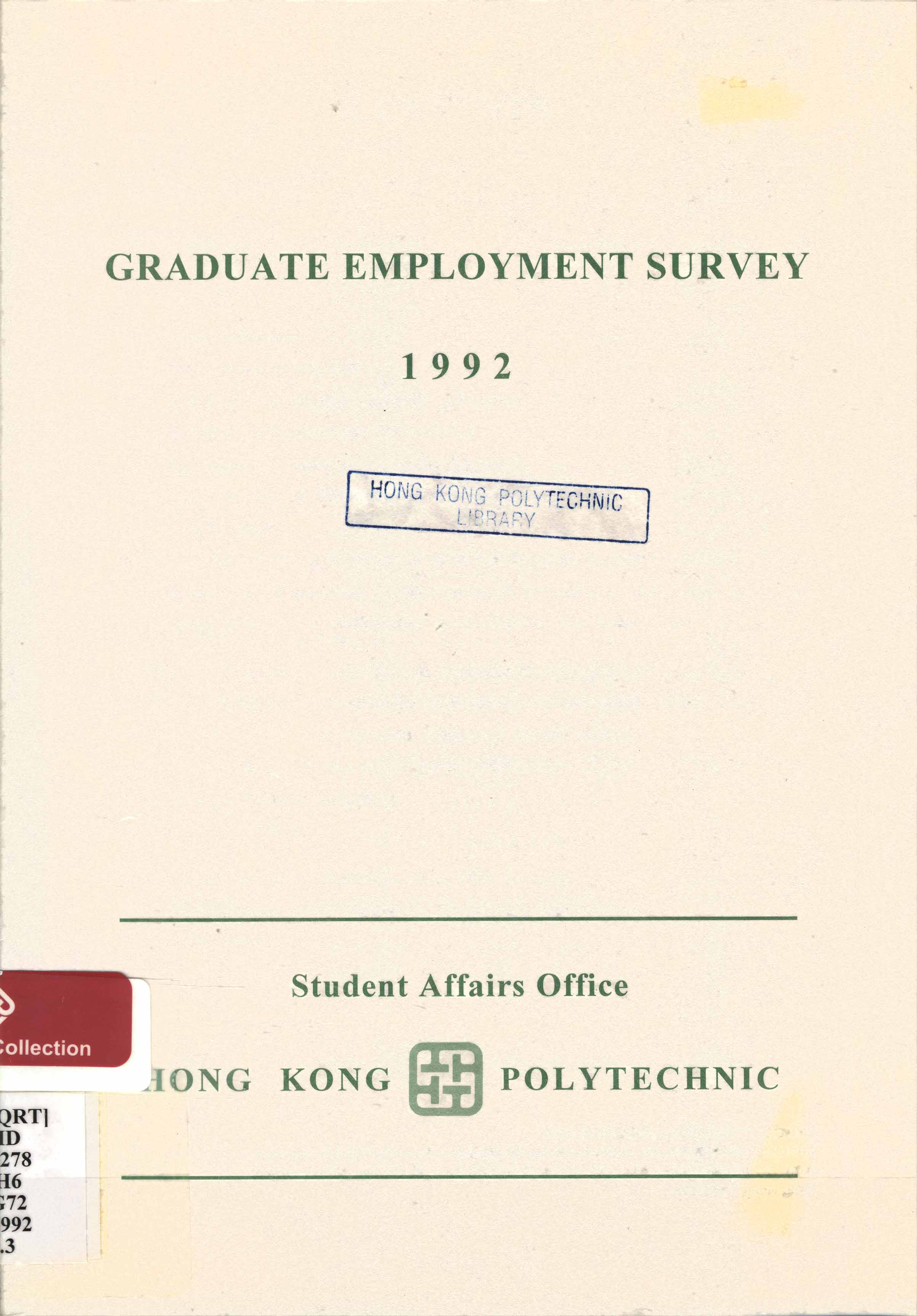 Graduate employment survey 1992
