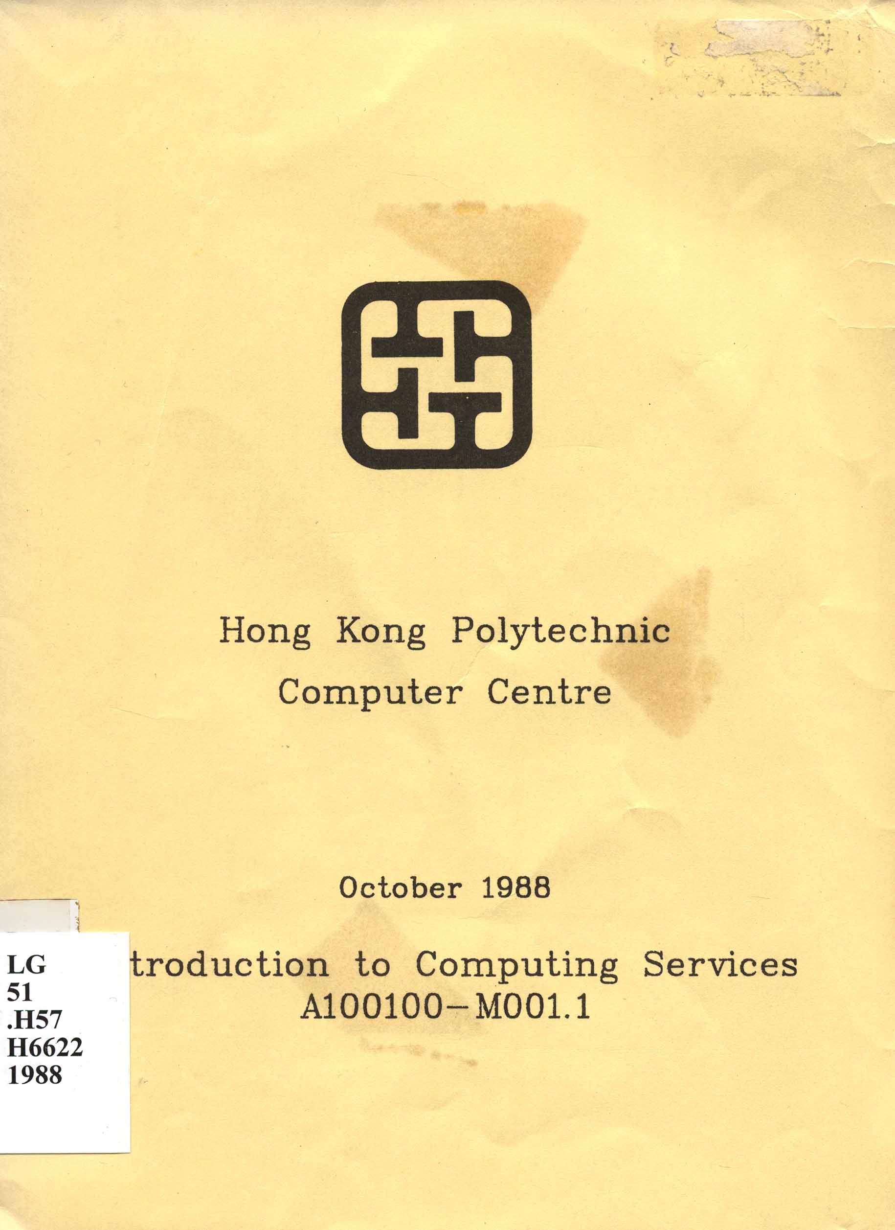 Introduction to computing services [1988]