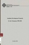 Academic development proposals for the triennium 1998-2001
