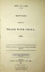 Returns relative to trade with China : 1873