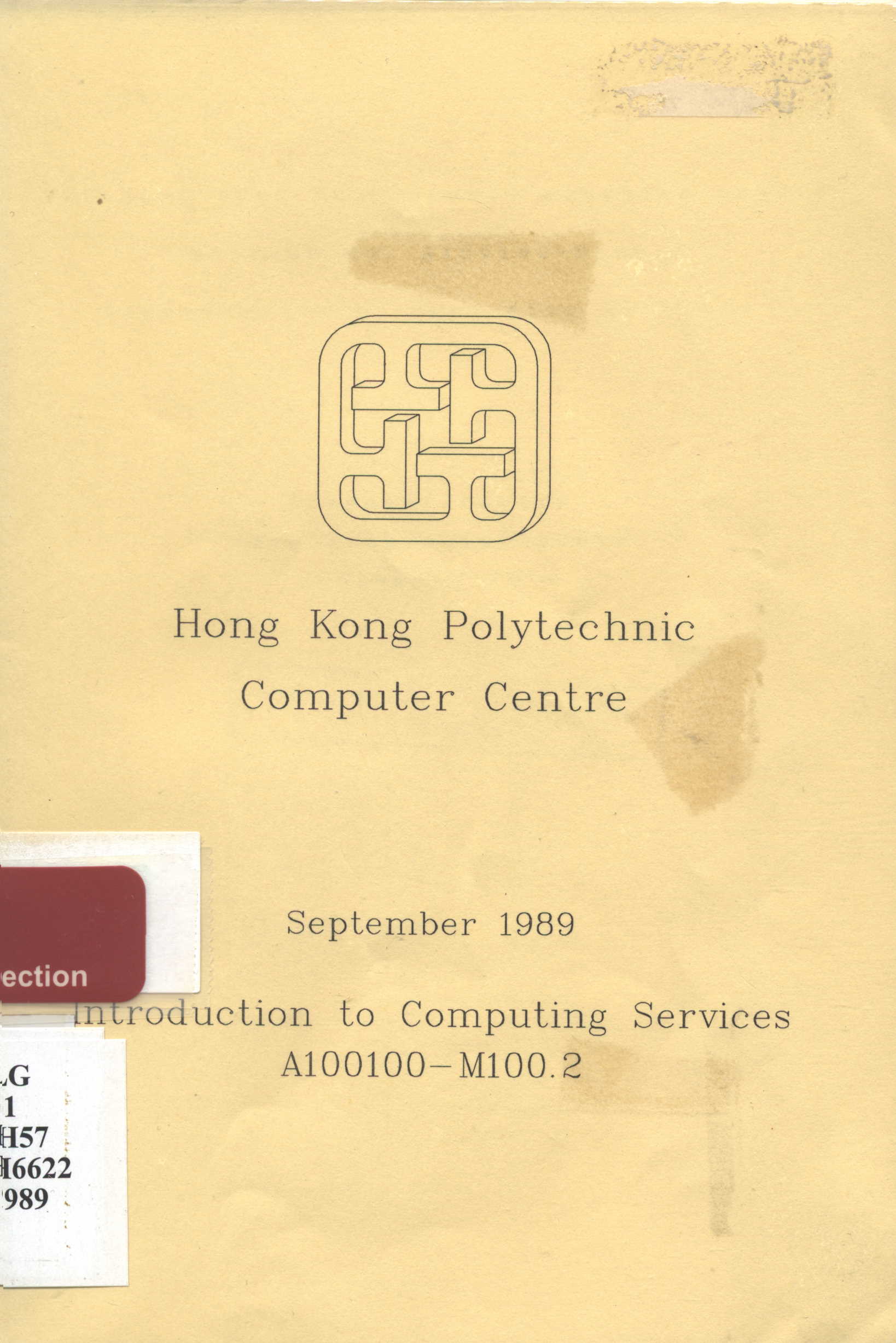 Introduction to computing services [1989]