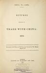 Returns relative to trade with China: 1876